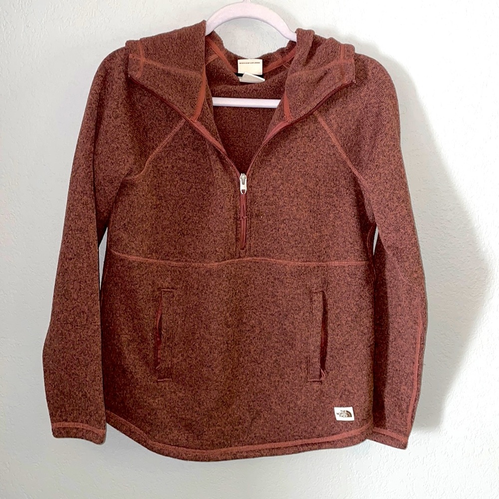 THE NORTH FACE CRESCENT HOODED PULLOVER FLEECE - SMALL